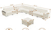 Vesgantti Modular L Shaped Sectional Couch, Chenille Corner Sofa with Storage Armrests