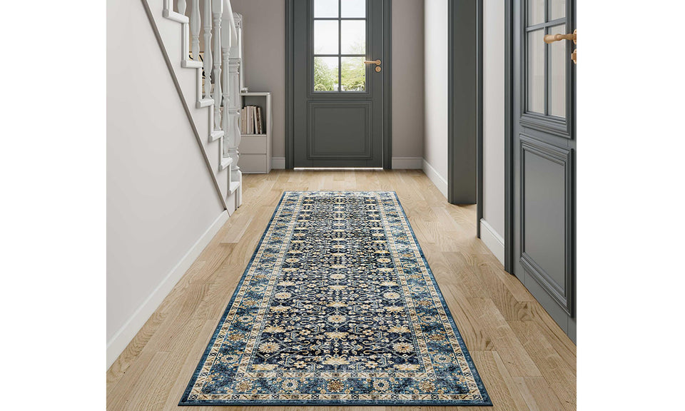 Washable Non-Slip Boho Area Rug for Living Room and Bedroom