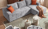 Vesgantti 95" Boneless Couch, L-Shape Sectional with Right/Left Chaise, Chenille Cloud Couches Modular Sofa, No Assembly Required