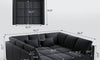 Vesgantti 92" 118" 5/6/8/9 Seats L Shaped U Shaped Modular Sectional Couch with Storage, Velvet Upholstery with Adjustable Backrests & Armrests