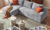 Vesgantti 95" Boneless Couch, L-Shape Sectional with Right/Left Chaise, Chenille Cloud Couches Modular Sofa, No Assembly Required
