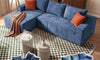 Vesgantti 95" Boneless Couch, L-Shape Sectional with Right/Left Chaise, Chenille Cloud Couches Modular Sofa, No Assembly Required