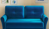 Kidirect Love Seat, 48" Loveseat Sofa, Comfy Velvet Small Couch for Bedroom with 21" Deep Seat, Tool-Free Setup Small Loveseat for Space, 500LB Load Sofa Couch, Love Seat for Bedrooms, Blue
