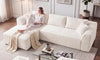 Vesgantti 106"/135" Boneless Cloud Couch with Chaise, No Assembly Required, Deep Seat L Couch, Sectional Modular Sofa, Memory Foam Living Room Couches for Apartment, Corduroy/Chenille