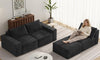 Vesgantti 114" 145.6" 143.7" L/U Shaped Boneless Cloud Couch, Chenille Sectional Modular Sofa Couch with Ottoman, No Assembly Required, Free Combination