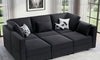 Vesgantti 92" 118" 5/6/8/9 Seats L Shaped U Shaped Modular Sectional Couch with Storage, Velvet Upholstery with Adjustable Backrests & Armrests