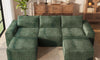 Vesgantti 114" 145.6" 143.7" L/U Shaped Boneless Cloud Couch, Chenille Sectional Modular Sofa Couch with Ottoman, No Assembly Required, Free Combination