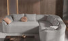 Vesgantti 110" Modern Curved Cloud Sectional Sofa, Boneless Couch, Chenille Modular Sofa, Tool-Free Assembly