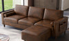 Vesgantti 100" L-Shaped Faux Leather Modular Sectional Couch, Mid Century PU Leather Sofa with Movable Ottoman