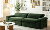 Vesgantti 118" Deep Seat Modular Sofa, Corduroy Cloud Comfort Couch with Curved Armrests, No Assembly Required