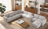 Vesgantti Modular L Shaped Sectional Couch, Chenille Corner Sofa with Storage Armrests