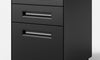 Dripex 3-Drawer Mobile File Cabinet with Lock, Metal Rolling Filing Cabinet for Home Office, Fully Assembled