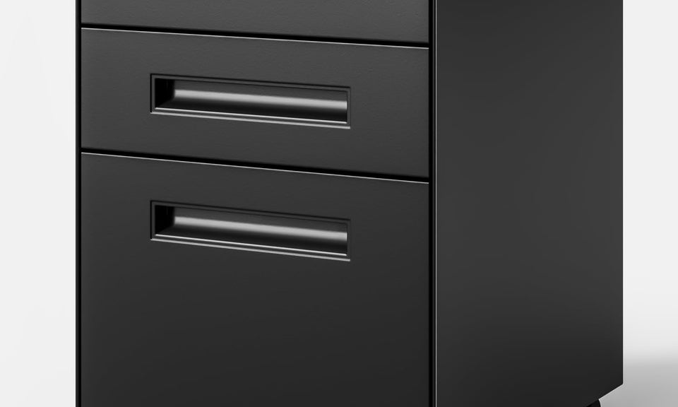 Dripex 3-Drawer Mobile File Cabinet with Lock, Metal Rolling Filing Cabinet for Home Office, Fully Assembled