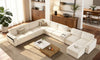 Vesgantti Modular L Shaped Sectional Couch, Chenille Corner Sofa with Storage Armrests