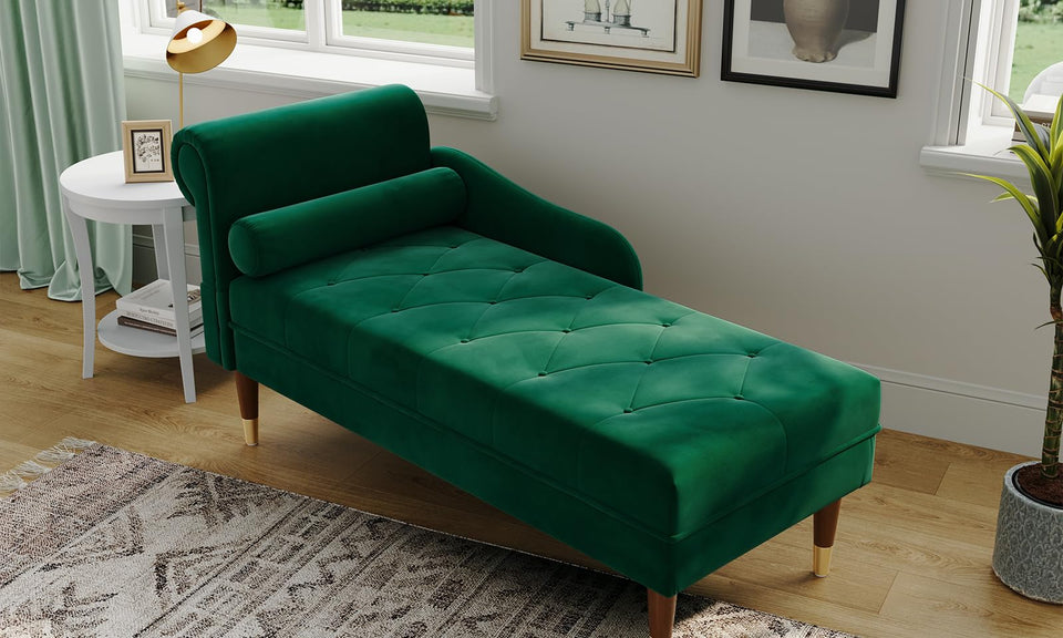 Vesgantti 59" Velvet Chaise Lounge