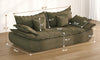 Vesgantti 86.6" Cloud Boneless Couch, 3 Seater Comfy Chenille Upholstered Sailboat Sofa with Curved Armrest, No Assembly Required
