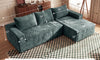 Vesgantti 95" Boneless Couch, L-Shape Sectional with Right/Left Chaise, Chenille Cloud Couches Modular Sofa, No Assembly Required