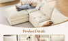 Vesgantti Modular Sectional Sofa, Cloud Couch, Modern Corduroy/Chenille, Height Adjustable, Cloud-Like Comfort, Deep Seat, Movable Ottoman, Couches for Living Room