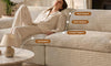 Vesgantti 118" Deep Seat Modular Sofa, Corduroy Cloud Comfort Couch with Curved Armrests, No Assembly Required