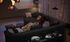 Vesgantti 110" Modern Curved Cloud Sectional Sofa, Boneless Couch, Chenille Modular Sofa, Tool-Free Assembly