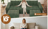 Vesgantti 114" 145.6" 143.7" L/U Shaped Boneless Cloud Couch, Chenille Sectional Modular Sofa Couch with Ottoman, No Assembly Required, Free Combination