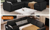 Vesgantti 88.4" 113.6" Corduroy/Chenille Sectional Sleeper Sofa with Pull Out Bed Chaise, Comfy Modular Cloud Couch with Storage
