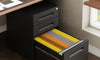 Dripex 3-Drawer Mobile File Cabinet with Lock, Metal Rolling Filing Cabinet for Home Office, Fully Assembled
