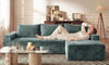 Vesgantti 95" Boneless Couch, L-Shape Sectional with Right/Left Chaise, Chenille Cloud Couches Modular Sofa, No Assembly Required