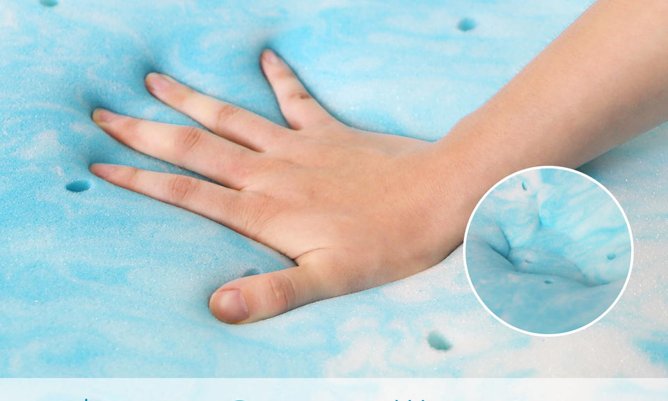 Vesgantti 3/4 Inch Mattress Topper Memory Foam with Removable Graphene Fabric Cover