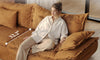 Vesgantti 86.6" Cloud Boneless Couch, 3 Seater Comfy Chenille Upholstered Sailboat Sofa with Curved Armrest, No Assembly Required