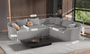Vesgantti 110" Modern Curved Cloud Sectional Sofa, Boneless Couch, Chenille Modular Sofa, Tool-Free Assembly