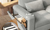 Vesgantti Modular L Shaped Sectional Couch, Chenille Corner Sofa with Storage Armrests