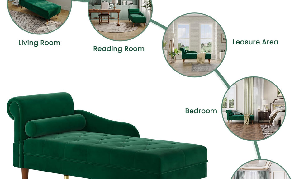 Vesgantti 59" Velvet Chaise Lounge