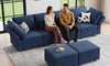 Vesgantti 92" 118" 5/6/8/9 Seats L Shaped U Shaped Modular Sectional Couch with Storage, Velvet Upholstery with Adjustable Backrests & Armrests