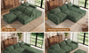 Vesgantti 114" 145.6" 143.7" L/U Shaped Boneless Cloud Couch, Chenille Sectional Modular Sofa Couch with Ottoman, No Assembly Required, Free Combination
