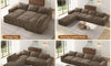 Vesgantti 114" 145.6" 143.7" L/U Shaped Boneless Cloud Couch, Chenille Sectional Modular Sofa Couch with Ottoman, No Assembly Required, Free Combination