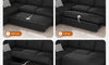 Vesgantti 88.4" 113.6" Corduroy/Chenille Sectional Sleeper Sofa with Pull Out Bed Chaise, Comfy Modular Cloud Couch with Storage