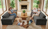 Vesgantti 118" Deep Seat Modular Sofa, Corduroy Cloud Comfort Couch with Curved Armrests, No Assembly Required