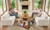 Vesgantti 118" Deep Seat Modular Sofa, Corduroy Cloud Comfort Couch with Curved Armrests, No Assembly Required