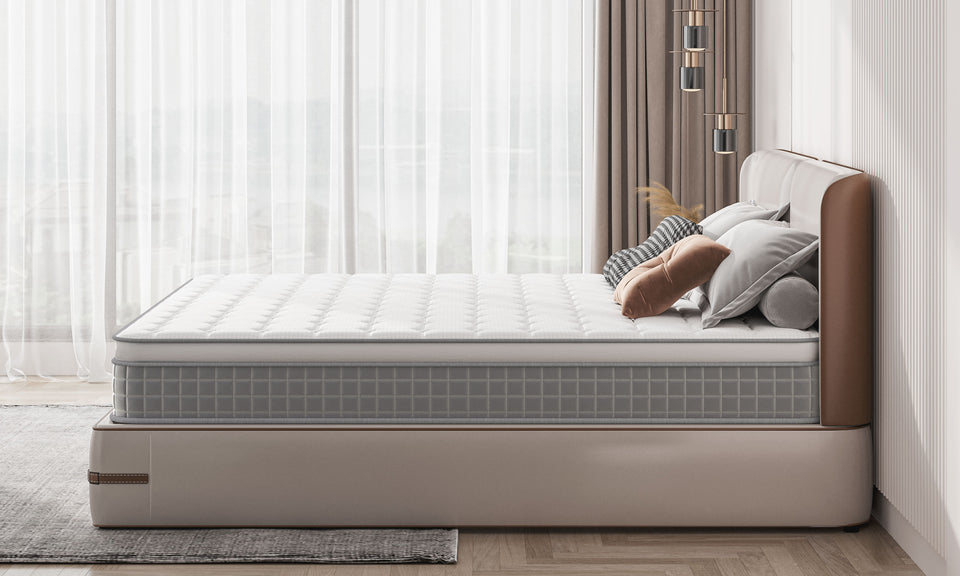 Vesgantti Mattresses 10 Inch Innerspring Hybrid Mattress, Pressure Relief Pocket Spring with Breathable Memory Foam, CertiPUR-US