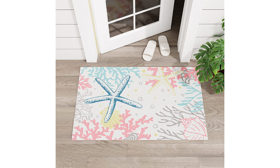 Dripex Indoor/Outdoor Area Rug, Non-Slip Patio Rugs Resist Dirt & Fade Rug, Low-Profile Weather Resistant Living Room Large Carpet Rug Floor Mats for Home Entryway Porch Balcony Deck Yard