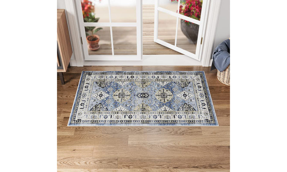 Dripex Boho Tribal Washable Runner Rug Non-Slip Non-Shedding Runners for Hallways Stain Resistant Kitchen Mat Laundry Entryway Carpet Runner for Doorway Entrance Bedroom Living Room Decor