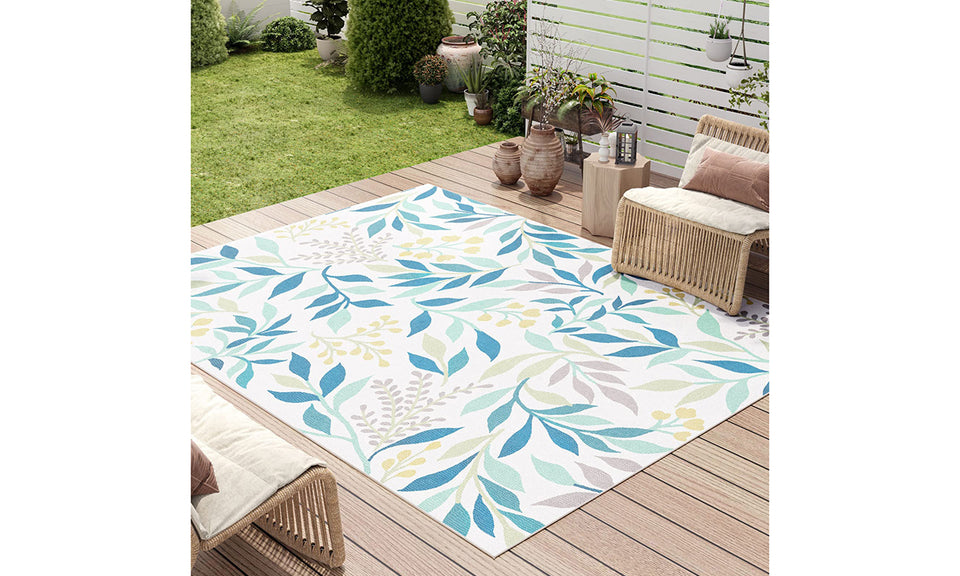 Dripex Indoor/Outdoor Area Rug, Non-Slip Patio Rugs Resist Dirt & Fade Rug, Low-Profile Weather Resistant Living Room Large Carpet Rug Floor Mats for Home Entryway Porch Balcony Deck Yard