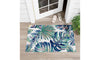 Dripex Indoor/Outdoor Door Mat, Absorbent Resist Dirt Entrance Throw Rug, Anti-Slip, Low-Profile Floor Mats Resist Fade Tropic Plant Door Rugs for Home Entryway Patio Porch Balcony Deck Yard