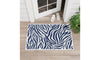 Dripex Indoor/Outdoor Door Mat, Absorbent Resist Dirt Entrance Throw Rug, Anti-Slip, Low-Profile Floor Mats Resist Fade Blue Stripes Door Rugs for Home Entryway Patio Porch Balcony Deck Yard