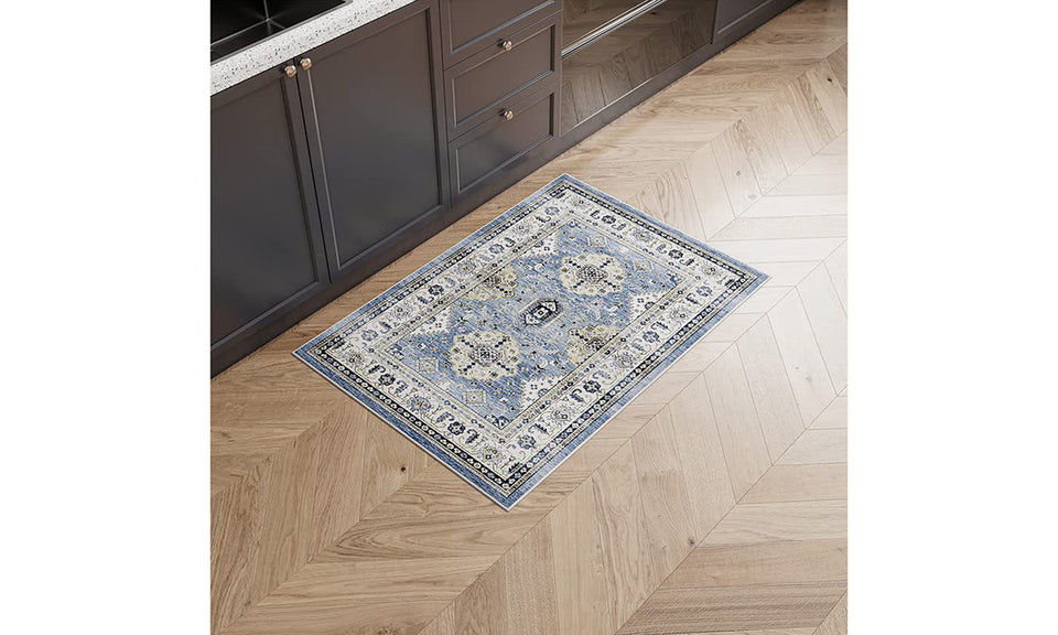Dripex Boho Tribal Washable Runner Rug Non-Slip Non-Shedding Runners for Hallways Stain Resistant Kitchen Mat Laundry Entryway Carpet Runner for Doorway Entrance Bedroom Living Room Decor