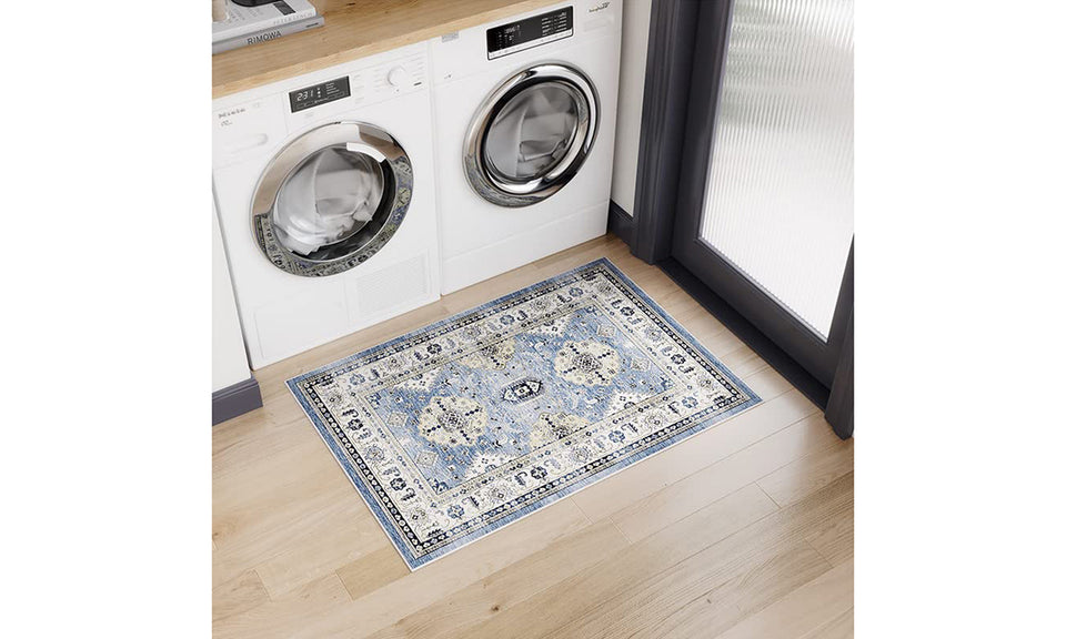 Dripex Boho Tribal Washable Runner Rug Non-Slip Non-Shedding Runners for Hallways Stain Resistant Kitchen Mat Laundry Entryway Carpet Runner for Doorway Entrance Bedroom Living Room Decor