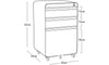 Dripex 3-Drawer Mobile Vertical Filing Cabinet