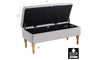 Rectangular Tufted Fabric Storage  Bench