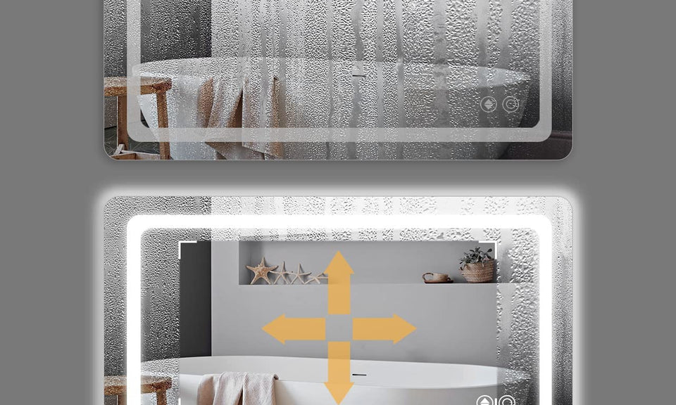 Dripex LED Light Vanity Bathroom Mirror Anti-Fog 3 Dimmable Colors